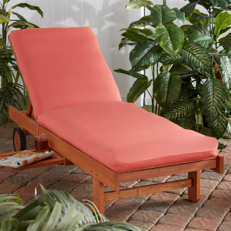 Greendale Home Fashions 73 x 23 Coral Outdoor Chaise Cushion Walmart