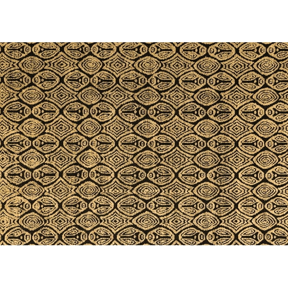 Ahgly Company Indoor Rectangle Abstract Brown Modern Area Rugs, 7' x 10'