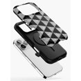 Triangle Cuve Black and Gray Geometric Triangle Cube Tough Phone Case, Polycarbonate ...