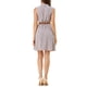 thumbnail image 3 of Vestido sin mangas de media abertura con estampado floral para mujer Inspire Chic, largo hasta la rodilla, con cinturón, color púrpura claro, 3 of 8