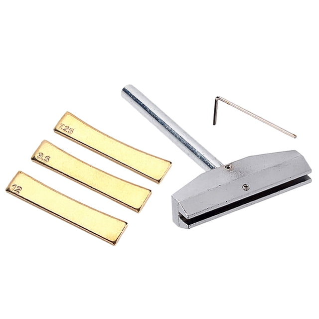 EeaseCA R151 3 Outil de Réparation pour Guitare Électrique Touche en Acier au Carbone Inserts de Calotte à Pression avec Calotte à Pression Accessoire d'Instrument de Musique