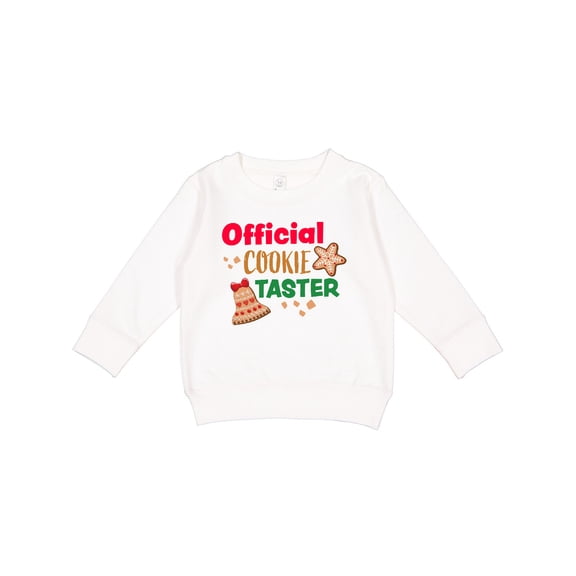 Inktastic Christmas Official Cookie Taster with Bell and Star Cookie Toddler Sweatshirt