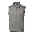 thumbnail image 2 of Men's Cutter & Buck Heather Gray Birmingham Barons Mainsail Sweater-Knit Full-Zip Vest, 2 of 3