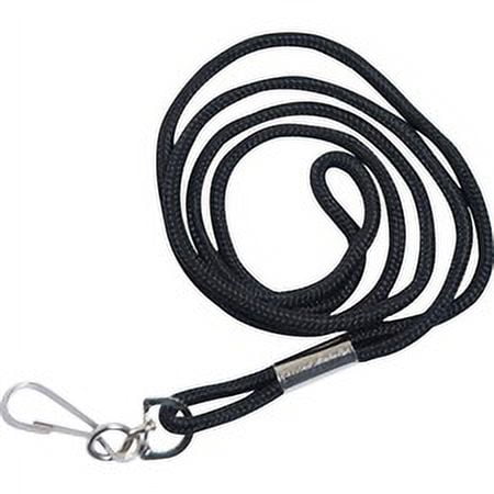 SICURIX Standard Rope Lanyard - 12 / Pack - 36" Length - Black - Nylon | Bundle of 5