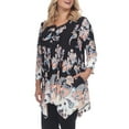 thumbnail image 4 of White Mark Women's Plus Size Paisley Tunic Top with Pockets, 4 of 5