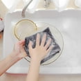 thumbnail image 6 of 6Pack 100% Cotton Waffle Weave Kitchen Dish Cloths, Ultra Soft Absorbent Quick Drying Dish Towels, 12 x 12 Inches, Dark Grey, 6 of 9