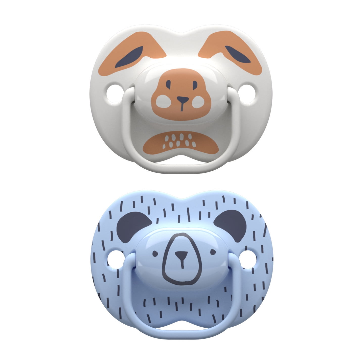 Tommee Tippee Every Day Pacifiers | Orthodontic, BPA-Free, Silicone | 0-6 Months, 2 Count, Woodland Friends