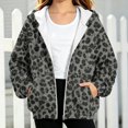 thumbnail image 4 of Grblisyd Girls Zip Up Hoodies Teens Long Sleeve Cute Leopard Print Hood Outerwear Casual Fall Clothes, 4 of 6