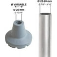 thumbnail image 2 of KMINA - Crutch Tips 7/8 inch Heavy Duty (x2 Units), Crutch Tips Non Slip Grey - Made in Europe, 2 of 6
