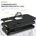thumbnail image 3 of JTCASES for iPhone 15 Pro Case, Car Mount Bracket 2-layer Hybird Shockproof PC TPU Anti-fall Slim Fit Lightweight Magnetic Cover for iPhone 15 Pro（6.1" 2023) - Black, 3 of 7
