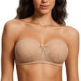 thumbnail image 6 of Women's No Padding Strapless Lace Bra Underwire Multiway See-through, 6 of 7