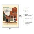 thumbnail image 2 of The Little Street - From an Original Color Painting by Johannes Vermeer c.1658 - Master Art Print 10in x 14in, 2 of 4