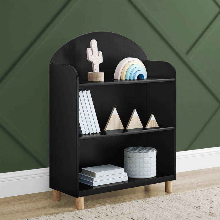 Delta Children Reese 3-Shelf Bookcase, Ebony/Natural - Walmart.com