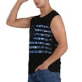 thumbnail image 3 of Bixox Men's Navy Camouflage American Flag Printed Shirt Sleeveless Fitness Tank Top-XX-Large, 3 of 7