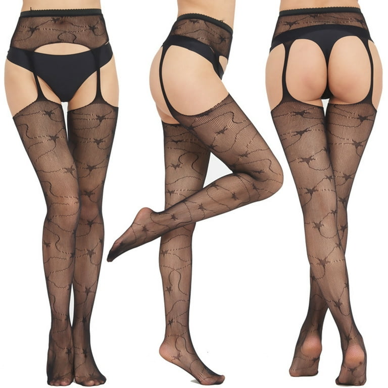 Womens Stockings Open Butt Design Sheer Tights Pantyhose Fishnet Stocking