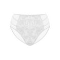 HSIA Sexy Lace High Cut Panties Breathable Mesh Briefs Underwear 3 Pack