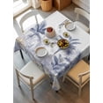 thumbnail image 6 of Blue Yellow Palm Tree Table Cloth, Summer Botanical Tropical Waterproof Tablecloth for Square Tables, Reusable Washable Fabric Table Cover for Restaurant Kitchen Dining Tables 54"x54", 6 of 6