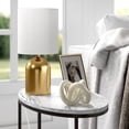 thumbnail image 6 of Evelyn&Zoe 6" Brass Metal/Fabric Mini Lamp, 6 of 10