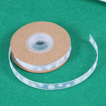 COSMOBETTY Ornaments Ribbon White Polyester For Diy Projects And Hair Bows 1Set