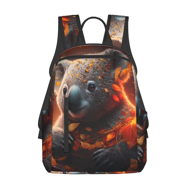 Balery Cute Maple Leaf Koala Mochila Ligera para Hombres y Mujeres – Resistente y Impermeable, Ideal para la Escuela, el Trabajo, los Viajes y el Uso Diario