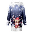 thumbnail image 3 of Vestidos Casuales Para Mujer Vestido Casual de Manga Larga Con Cuello Redondo y Estampado Navideño de Moda de Otoño E Invierno Para Mujer, 3 of 3