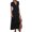 Black, variant on Vedolay 2023 Casual Dresses Women's V-Neck Pattern Pocket Maxi Long Dress,White S