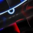 thumbnail image 5 of Gaming Curtains & Drapes 38"Wx45"L Geometric Gamer Window Curtains Neon Red Indigo Blue Gamepad 30%-50% Blackout Curtains 3D Ombre Checkered Curtains 2 Panels For Game Room, 5 of 6