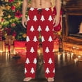thumbnail image 2 of BOOMNY Christmas Men's Pajama Pants Wide Leg Pajamas Pants for Men Xmas Santa Claus Graphic Soft Pj Bottoms Pant With Pockets Cozy Homewear Loungewear, 2 of 6