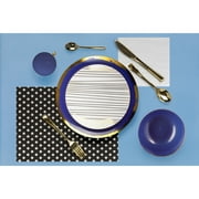 Crown Display™ Wedding Plate Combo Plastic Dinner Plates , Includes 20 Premium Disposable 10 Main Course Plates, 20 Salad/Dessert 8 Plates - Glam Design