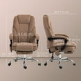 thumbnail image 2 of Vinsetto Massage Office Chair, Reclining Computer Chair with Adjustable Height and Footrest, Brown, 2 of 7