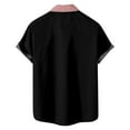 thumbnail image 7 of Big and Tall Shirts for Men S-4XL Plus Size Short Sleeve Tshirts Shirt with Pocket Button Up Collar Lightweight Color-Block Casual Tees Tops, 7 of 7