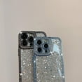thumbnail image 2 of for iPhone Case,Luxury ElectroPlated Frame Crystal Bling Glitter Sparkle Sparkly Silicone Soft Shockproof Phone Case (Gold,iPhone 15 Pro Max), 2 of 5