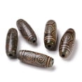 thumbnail image 2 of 1pc Tibetan Style dZi Beads Natural Agate Beads Dyed & Heated Oval 6-Eye Hole: 1.5~3mm, 2 of 5