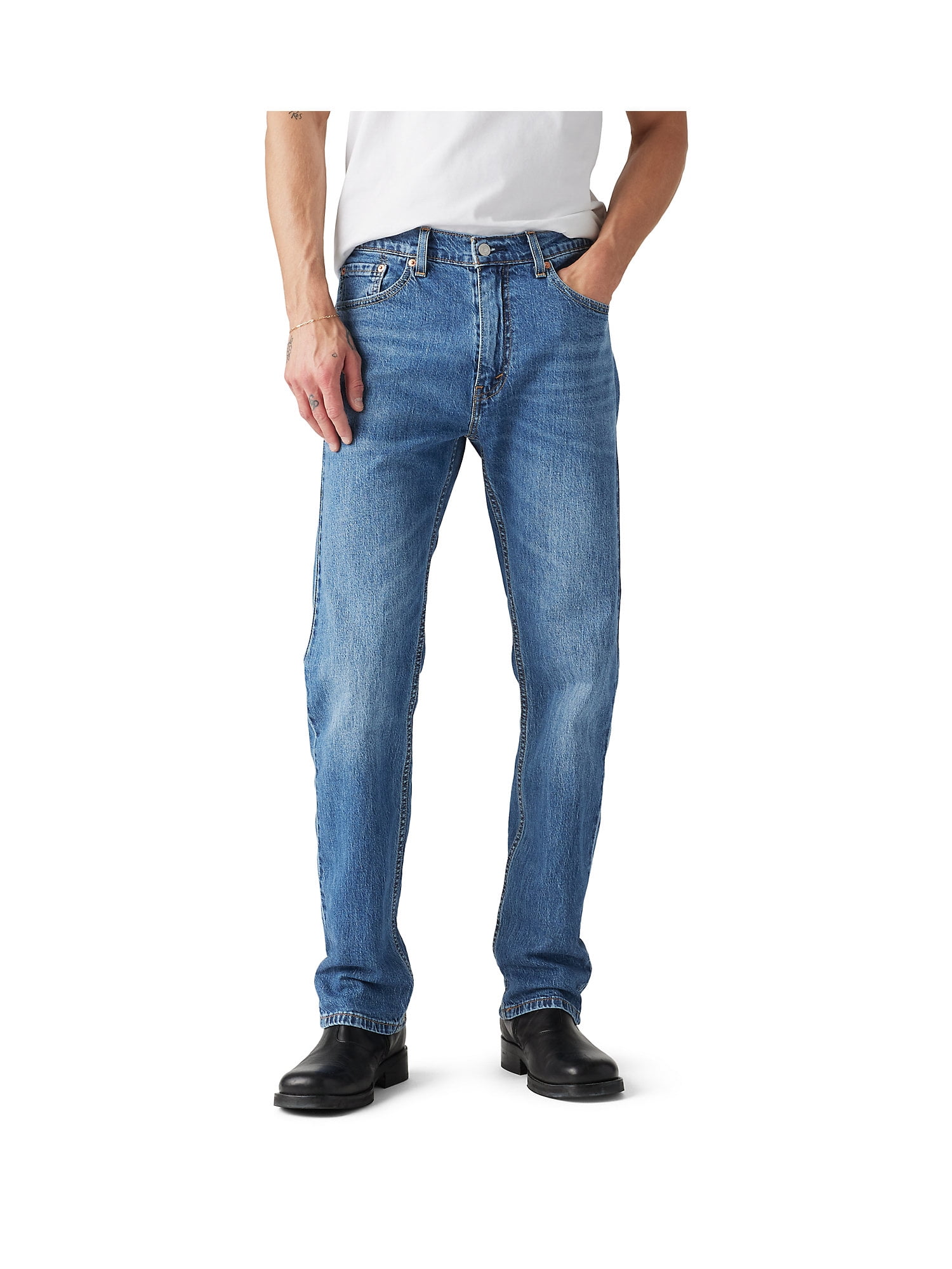 Levi's PANDA DARK WASH Men's 502 Stretch Flex Taper Fit Jeans