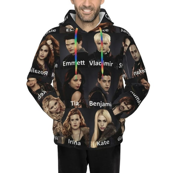 The Twilight Saga Men's Hoodie Novelty Pattern Adult Hooded Sweatshirts Casual Unisex Pullover for Women Youth