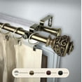 thumbnail image 4 of Ingo 13/16" Double Bay Window curtain rod Adjustable 20"-36", 38"-72" - Antique Brass,(ABay-89-4D), 4 of 4