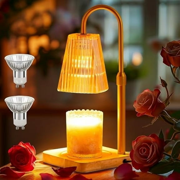 Amber Candle Warmer Lamp with Timer