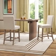 thumbnail image 2 of Gymax 2PCS 24.5'' Counter Height Bar Stools Modern Fabric Upholstered Kitchen Chairs Beige, 2 of 9