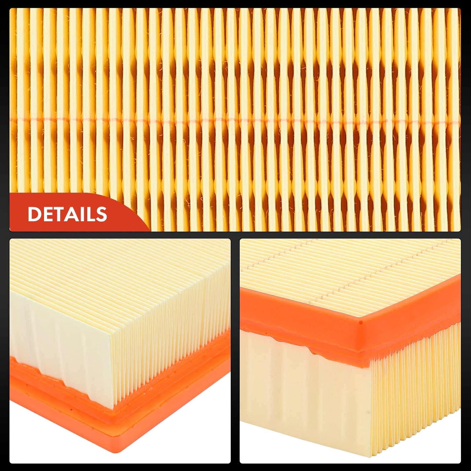A-Premium 2-PC Engine Air Filter Compatible with Mini Cooper, Cooper Countryman, Cooper Paceman, 2007-2016, L4 1.6L, Replace# 13717561235