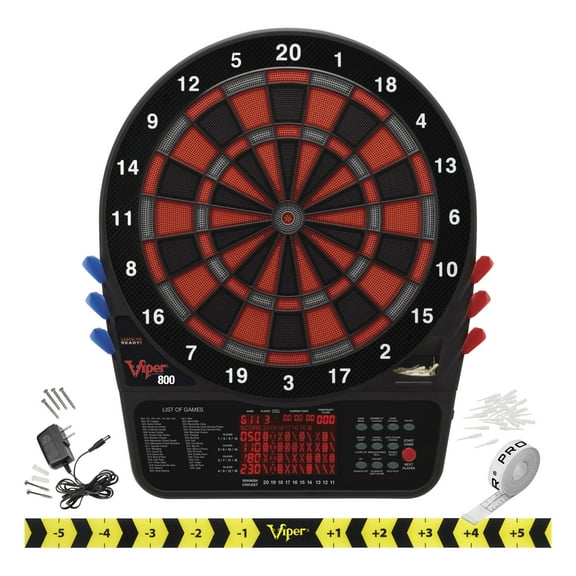 Viper 800 Electronic Dartboard - 15.5" Regulation Target - 57 Games - Multiplayer - Handicap Feature - PPD & MPR Statistics - 6 Darts & Spare Tips