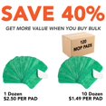 thumbnail image 4 of Arkwright Spray Mop Replacement Pads - (Pack of 12) Bulk Microfiber Flat Dry and Wet Refill Mop Pads Floor Cleaning, Compatible with Bona and Rubbermaid, Fits All Mop Heads, 13 in, Green, 4 of 4