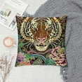 thumbnail image 2 of Orinice  Tiger Pillow Cover Set  Chinoiserie Animal Print Tiger Stripe Cotton Decorative Throw Pillow Case Cushion Cover for Bedroom Sofa Living Room Couch Chair Office, 2 of 5