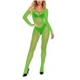 thumbnail image 2 of Tnhcen Women's Sexy Mesh Sheer Stockings Strapless Open-Crotch Jumpsuit Pajamas Free Size Nylon-Spandex Sleepwear, 2 of 9
