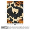 thumbnail image 4 of Orinice Bat &amp; Pumpkin Blanket | Soft Warm Fuzzy Lightweight Throw Blanket Perfect for Couch, Bed, Decor, Travel &amp; Outdoor Use, Cozy Blankets for Adults Kids Women Girls  50x60in, 4 of 6