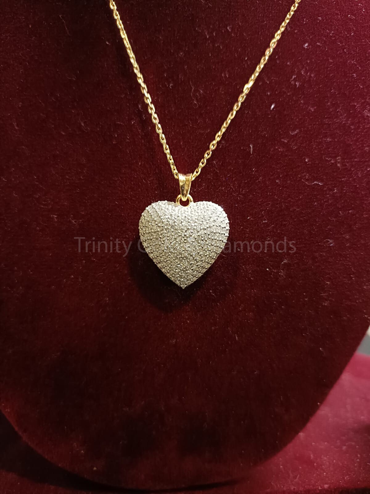 MOISSANITE DIAMOND HEART Pendant â€¢ Pave Diamond Heart Pendant â€¢ Gift For Women Necklace â€¢ Valentine Heart Jewelry â€¢ Best Friend Gift â€¢