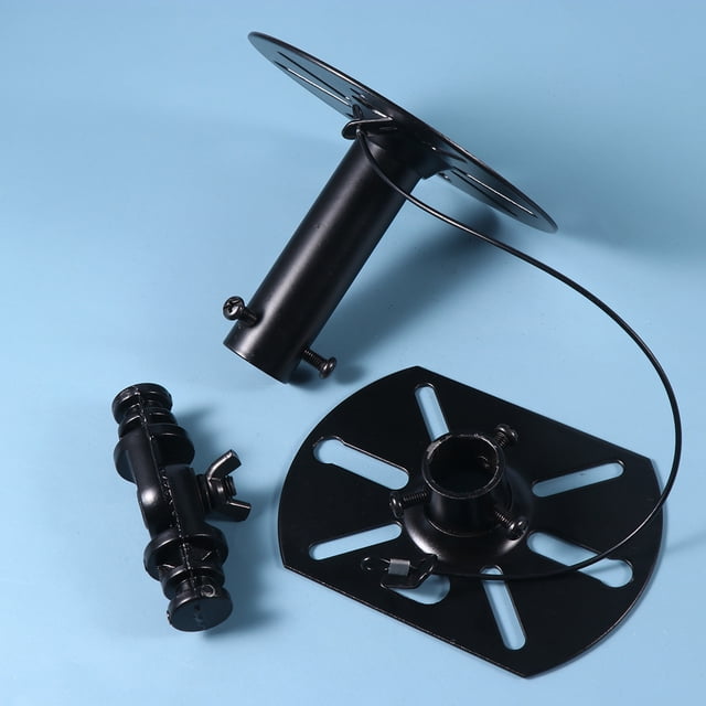 FONDOTIN 2pcs Speaker Wall Mount Rack For Ktv Sound Box To Rotation For Home Cinema Bar Surrounding Black