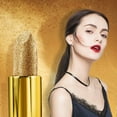 thumbnail image 3 of Gold Lipstick Matte Shiny Lipstick Silky Velvet Moisturizing Lip Cosmetics Lip Make Up, 3 of 9