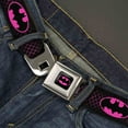 thumbnail image 2 of Batman Full Color Black Hot Pink Batman Shield Chain-link Black Hot Pink Seatbelt Belt Standard, 2 of 3