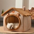 thumbnail image 3 of Foldable Dog House Kennel Bed Mat For Small Medium Dogs Cats Winter Warm Cat Bed Nest Pet Products Basket Pets Puppy Cave Sofa ShopWise Round, 3 of 20