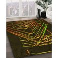 thumbnail image 3 of Ahgly Company Machine Washable Indoor Rectangle Transitional Dark Bronze Brown Area Rugs, 7' x 9', 3 of 7